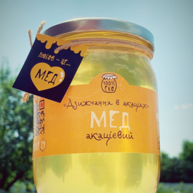 Пасіка 21 - мед акацієвий органічний - 750 г (500 мл)